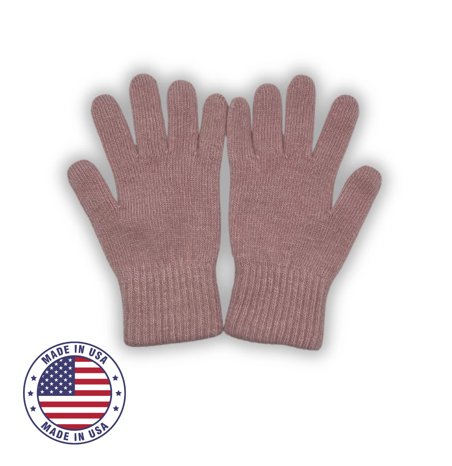 100% Angora Knitted Gloves for Women Made in USA