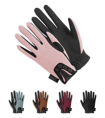 Thapower Horse Riding Gloves Women Equestrian Medium, Pink 