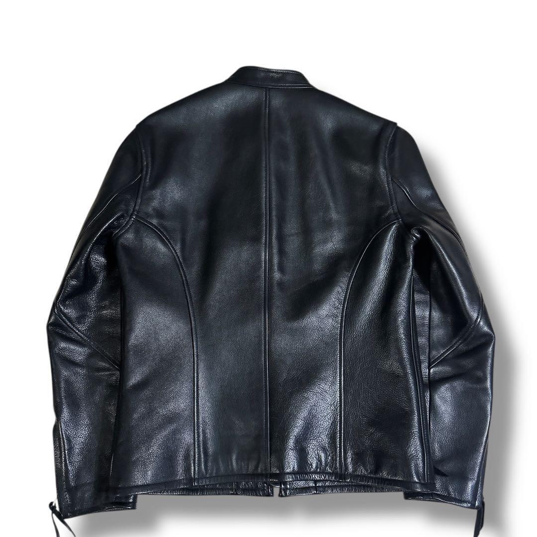 Y'2 LEATHER Steerhide Single Riders Leather Jacket Bl… - Gem