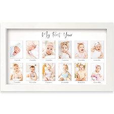 My First Year Photo Frame,12 Months Baby Picture Frame for Newborn Girl,Boy-Baby