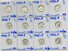 (12) U.S. MERCURY SILVER DIMES 10c COINS LOT (MS/BU/Mint State/Uncirculated)