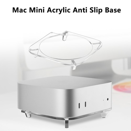 Anti-Slip Mini Desktop Computer Holder For Mac Mini M4 2024 Transparent Cool-me - Picture 2 of 12