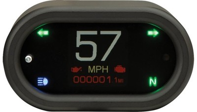 Dakota Digital MLX-5000 Universal Gauge - Oval - Schwarz - 31/2in B x 2in H
