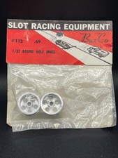BuzCo 112 Round Hole Mag Wheels 1/32 Scale Vintage Slot Car Parts NOS
