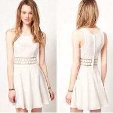 Free People Daisy Lace Fit and Flare ivory Dress Size 0