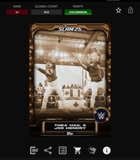VIDEOGAME Topps WWE Slam PRIZE WHEEL Holiday Monochrome - THEA HAIL & JOE HENDRY
