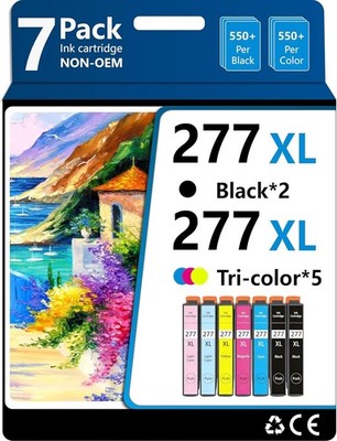 277XL Ink Cartridges 7 Pack Compatible Epson XP-850 XP-860 XP-950 XP-960
