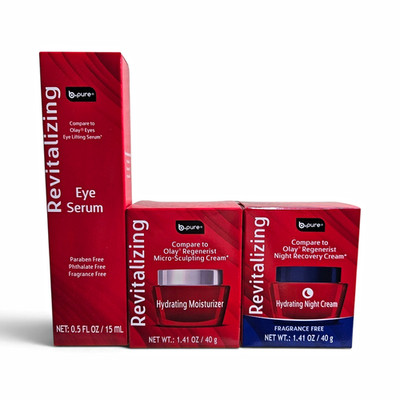 B.PURE REVITALIZING, RENEWING, HYDRATING & ANTI-AGING 3-STEP ROUTINE SET