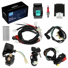 Pit Bike Wiring Harness Electric Start Compatible with 50Cc 70Cc 90Cc 110Cc 125C