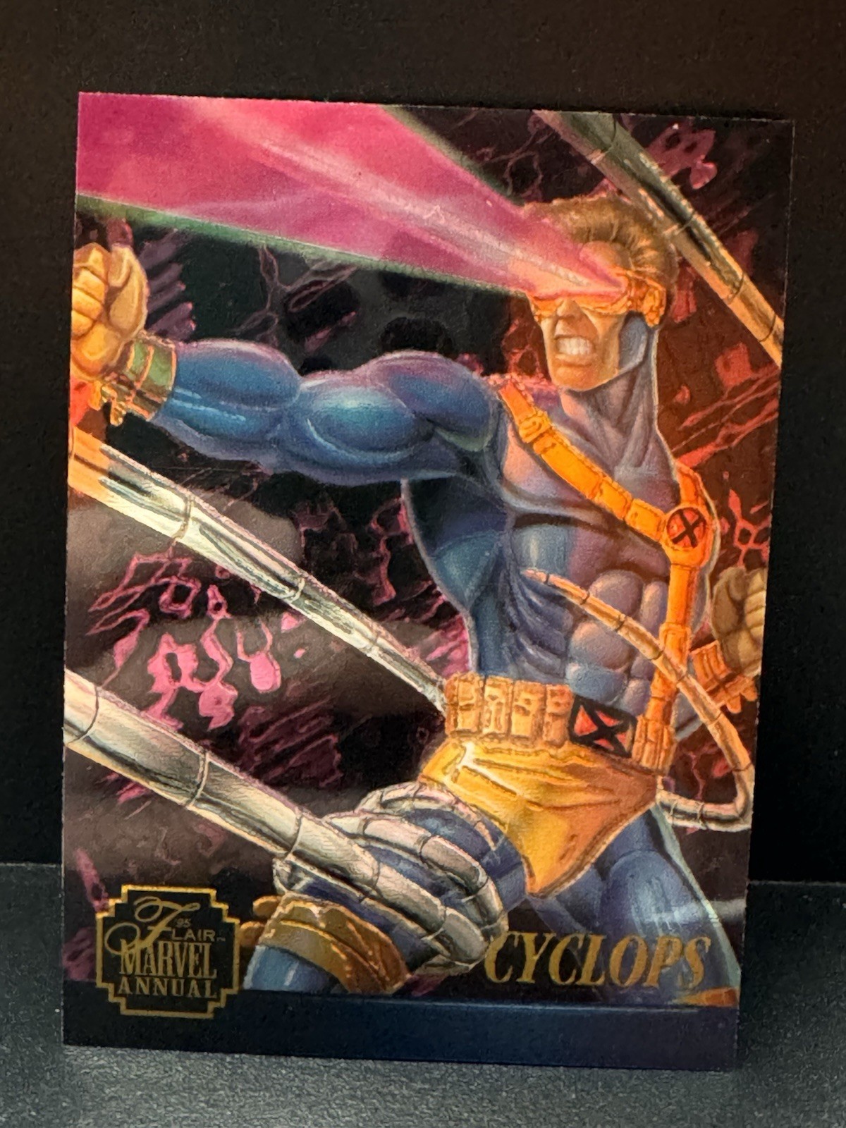 Fleer 1995 Flair Marvel Annual Chromium Cyclops 8 of 12