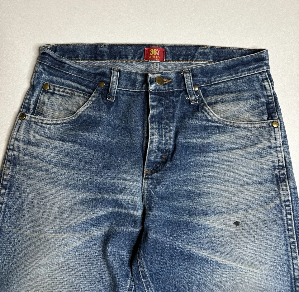 Wrangler 36MWZ Slim Fit Blue Denim Jeans Men’s Size 32X30 - Image 2 of 4