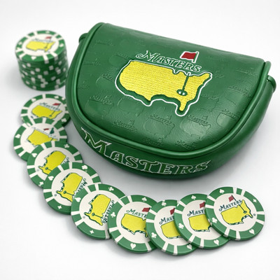 Masters Augusta Green Putter Cover LAB MEZZ Oz.1 + 25 Poker Chips   Golf Gift