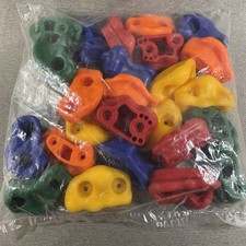 25 Pieces Rock Wall Climbing Holds for Kids w/ Bolts, Indoor Outdoor NEW