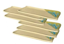 Green China Serving Dishes Melamine, 10" x 4", Set of 6, Made in Taiwan