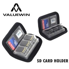 Memory Card Storage Bag 22Slots SD Cards Organiser Pouch Card Carrying Case