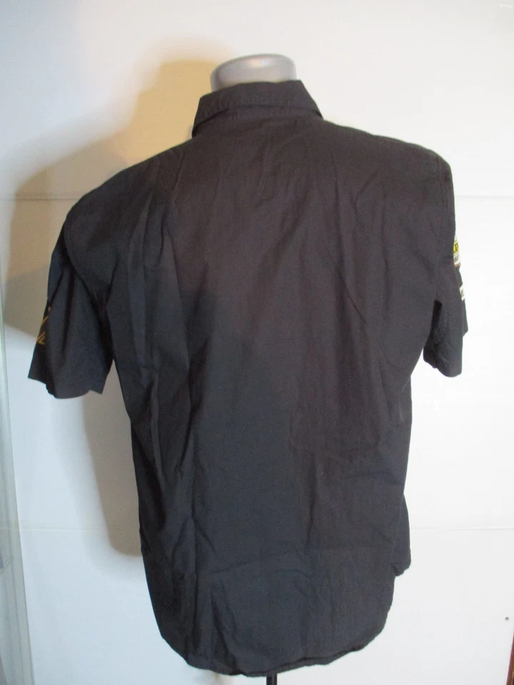 CAMISA MECÁNICA DE GARAJE CON BOTONES A PRESIÓN HARLEY DAVIDSON MOTOCICLETAS De colección Mediana Foto 3 de 4