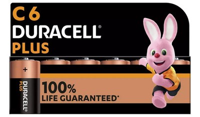 Duracell Plus C Alkaline Batteries MN1400 6pcs | 24 Month Warranty