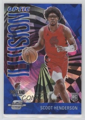 2023 Contenders Optic Blue Cracked Ice Prizm 54/75 Scoot Henderson Rookie RC z6j