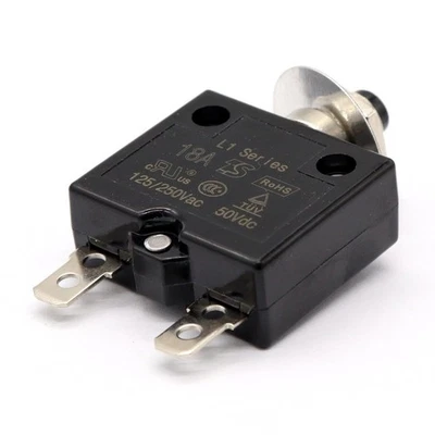 Philmore/Ear 20A Push Button Circuit Breaker Protects Against Overloads