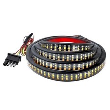 59" Truck Tailgate Light Bar, Triple Row Bright Flexible Strip 59", 3-Row