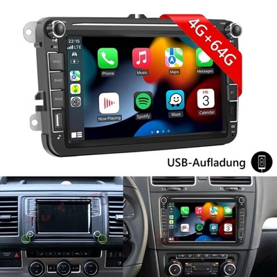 CFRIATO Android 15 Autoradio Für VW Caddy 2003-2020 Apple Carplay Navi GPS WIFI 4G+64G