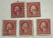 US Stamp #499 - 1917 2¢ Washington, Used, Lot of 5