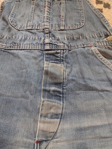 Vintage 70s BIG YANK Carpenter Hee Haw Distressed Bib Overalls Sz 32x29 USA Made - Picture 8 of 24