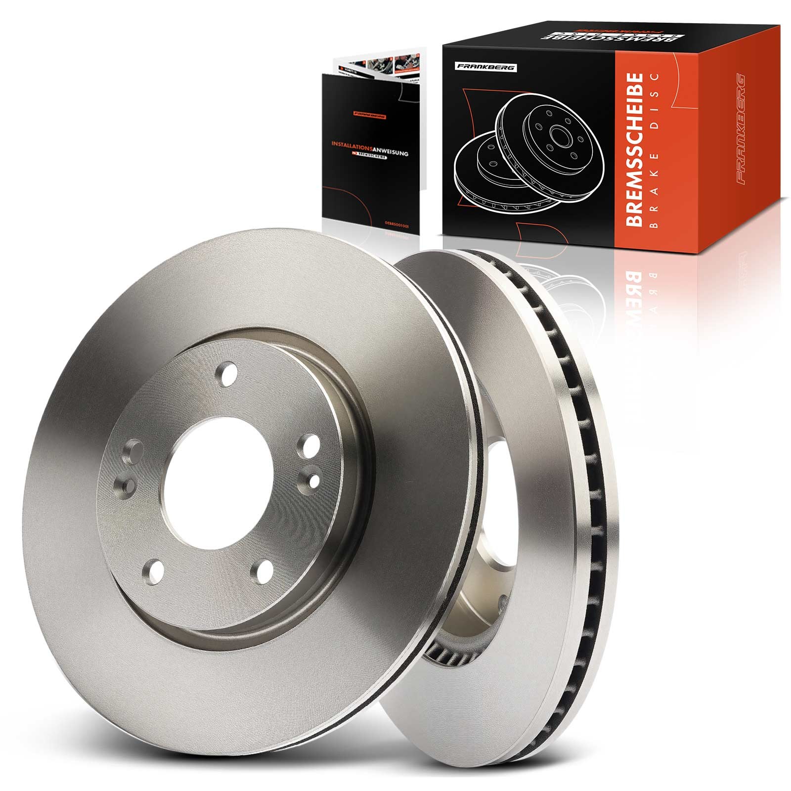 Frankberg 2x Brake Discs Vented 280mm for Hyundai Kia Sportage 517121F000 Front