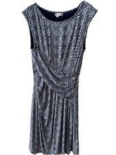 kut from the kloth Dress women's 6 USA geometric dark blue