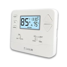 Weißes einstufiges Wärmepumpenthermostat - Programmierbarer Thermostat für Haus