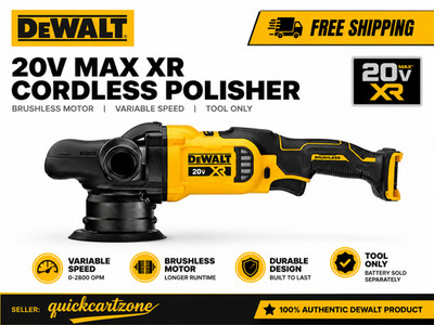 DeWalt DCM848B 20V Max XR 5'' Cordless Variable-Speed Random Orbit Polisher