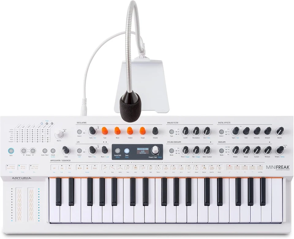 Arturia MiniFreak Polyphonic 6-Voice Hybrid Synthesizer Keyboard, 37 Key - White - Image 2 of 4