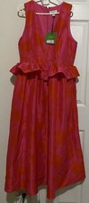 NWT Kate Spade New York x Target Classic Rose Peplum Midi Dress. Sz 12