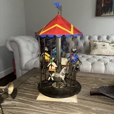 Vtg Arte Felguerez Merry-Go-Round Carousel Sculpture Mexican Folk Art Spins  Htf