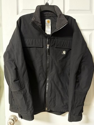 Carhartt J176 Mens Medium Regular Black Soft Shell Traditional Jacket