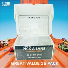 x 16 'Pick A Lane' Hot Wheels /Matchbox Car Protector Car Keeper Case SHORT CARD