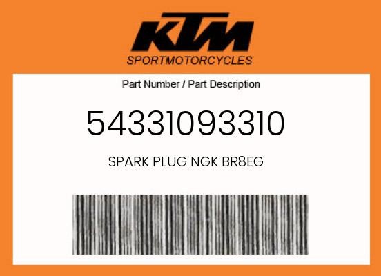 KTM Genuine Spark Plug Ngk Br8Eg - 54331093310