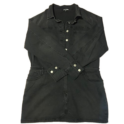 Fashion Nova Black Denim Mini Dress / Romper | preowned-good