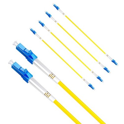 0.3 Meter Fiber Optic Patch Cord LC UPC To LC UPC Simplex Single Mode 5 Pack