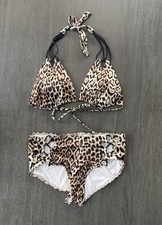 Victoria  s Secret Swimsuit Bikini Set Leopard Bungee L/M