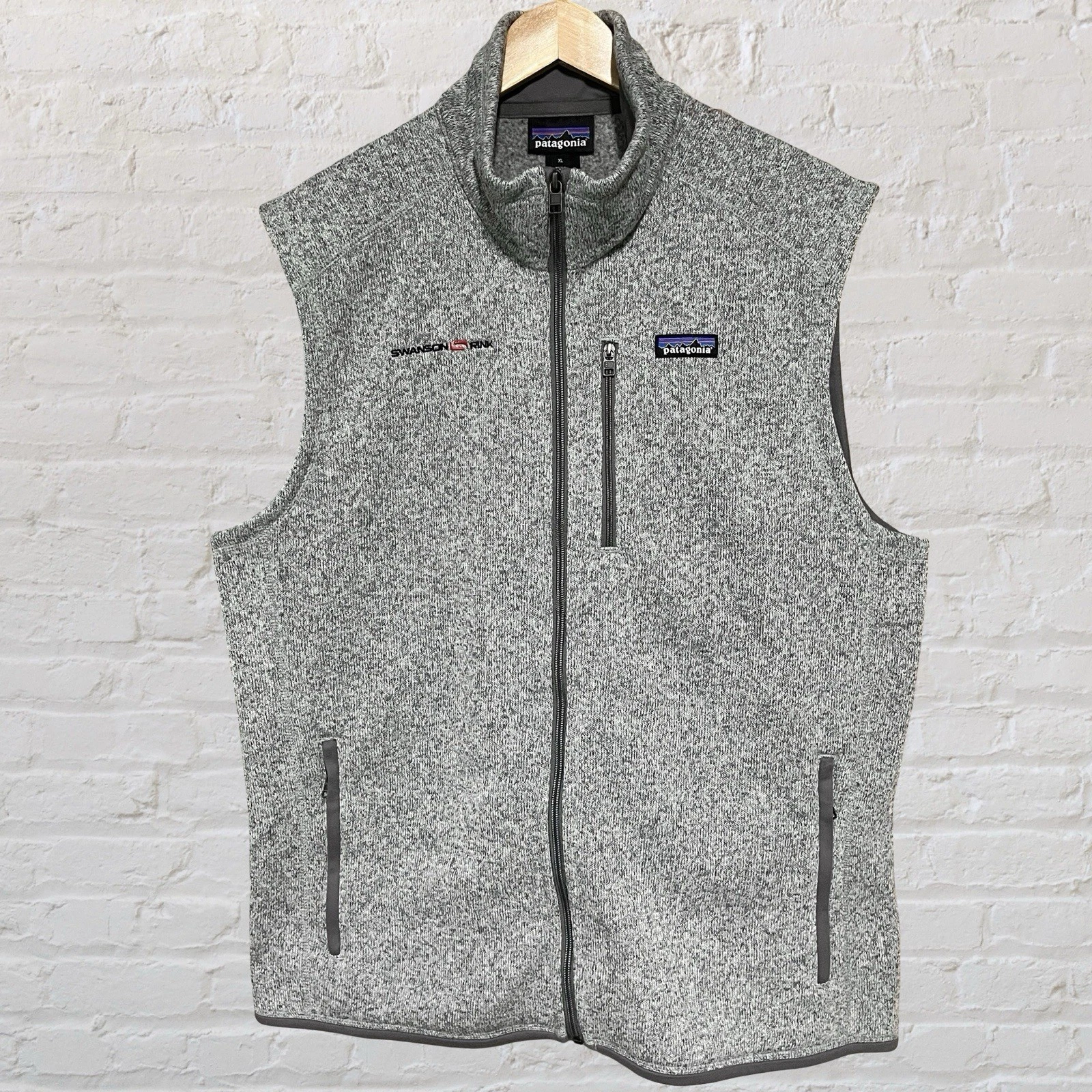 Patagonia Better Sweater Vest Mens XL Heather Gray Full Zip Hiking Outdoors