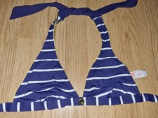 Gorgeous Navy Blue Striped OCEAN CLUB bikini Top size 6