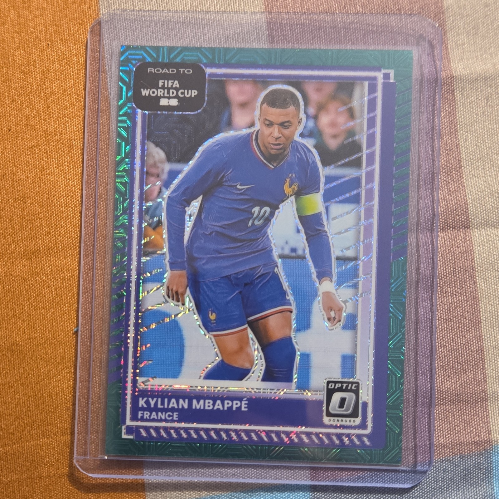 2025-26 Panini Donruss Road to FIFA World Cup Kylian Mbappé Optic #145 21/49 view 4