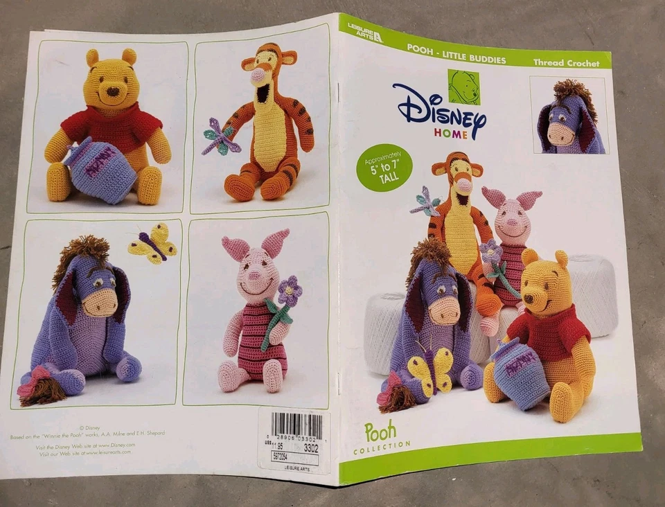 Leisure Arts Winnie The Pooh & Friends Thread Crochet Little Buddies Patterns - Image 3 of 3