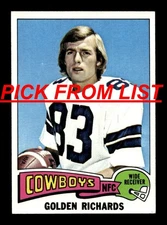 1975 Topps Football #263-527 EX/EX-MT Pick From List ALL PICTURED zz9