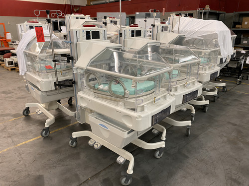 Lot of 15 GE Ohmeda Medical Omnibed Giraffe Incubators Ref 6650-0004-901 As Is