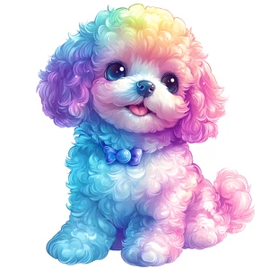 Cute Puppy Chibi Colourful Animal Self Adhesive Sticker