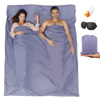 Sleeping Bag Liner 70.9x82.7in 30oz Lightweight Polyester - Integrated Pillow