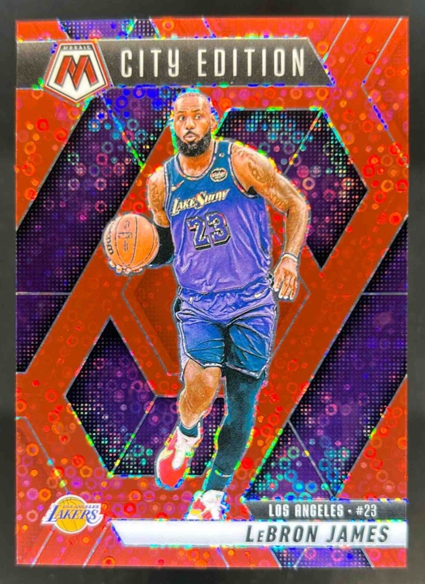 2024-25 Mosaic LeBron James Fast Break Red City Edition #11/99 Lakers