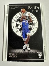 2020-21 Panini Noir Tyrese Maxey Rookie Card Base Serial #/99 Philadelphia 76ers